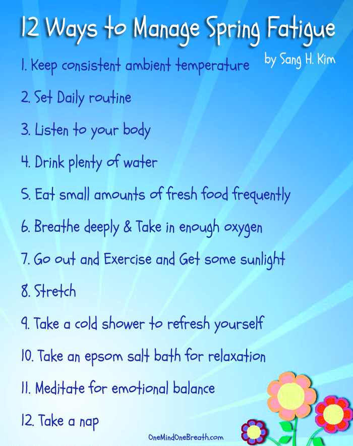 12 ways to manage spring fatigue